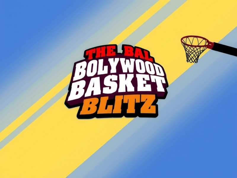 Colorful Bollywood Basket Blitz Game Cover Featuring Players in Traditional Indian Attire Bollywood Basket Blitz Game Cover